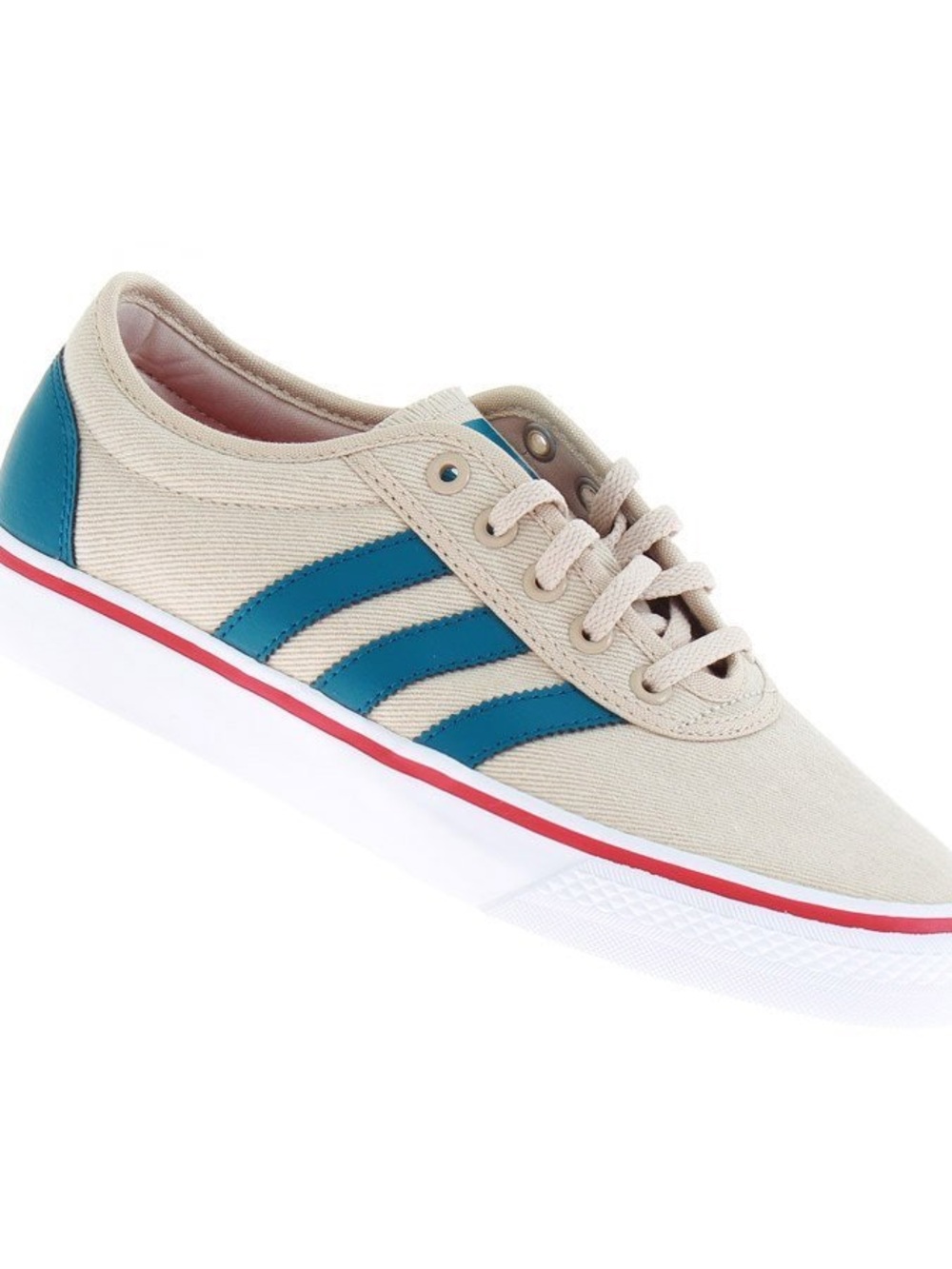 Adi Ease samba beige canvas sneaker with teal accents vintage style